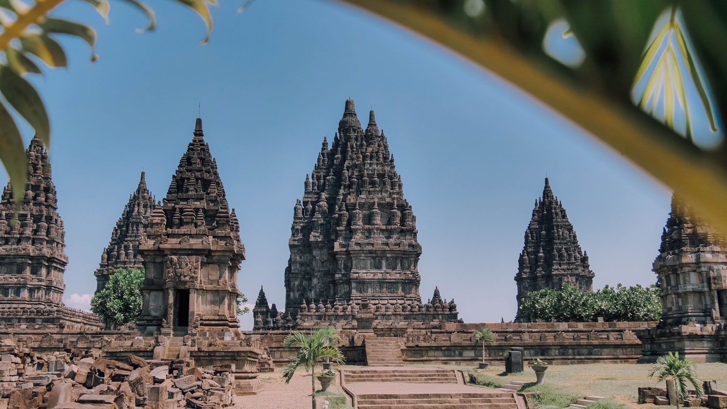 vue sur les temples de Prambanan