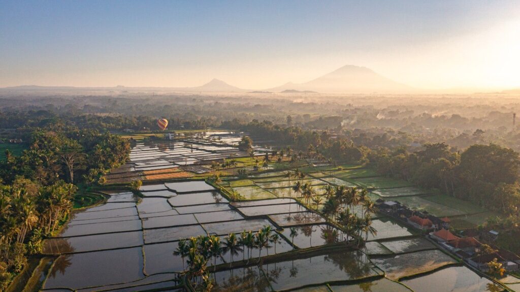 Visiter Bali guide complet vue du ciel drone