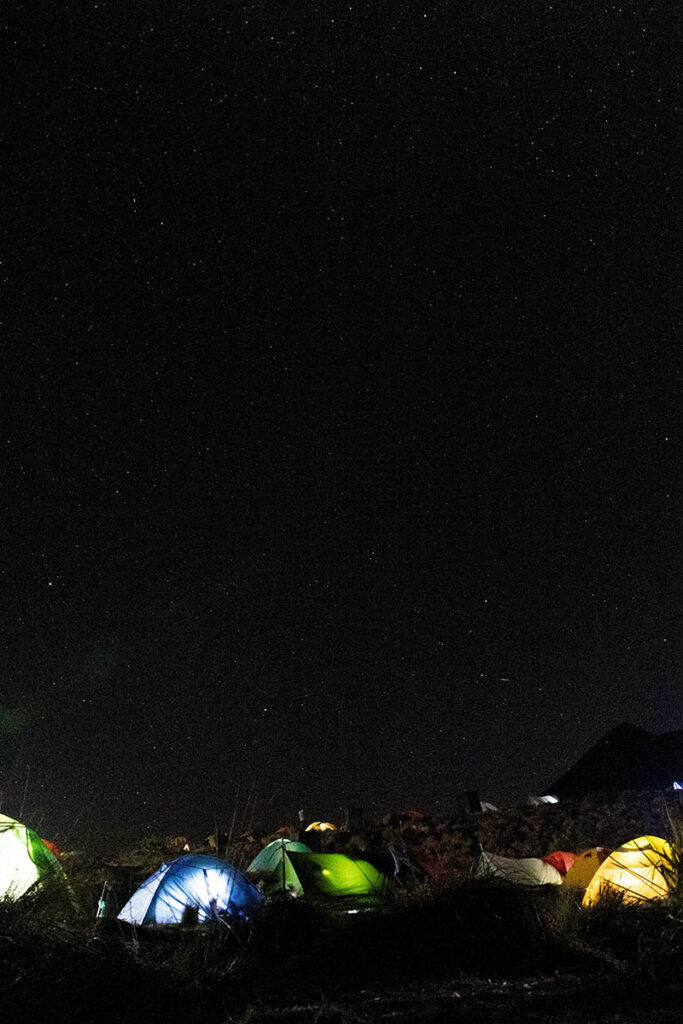 Mont Rinjani nuit étoilée